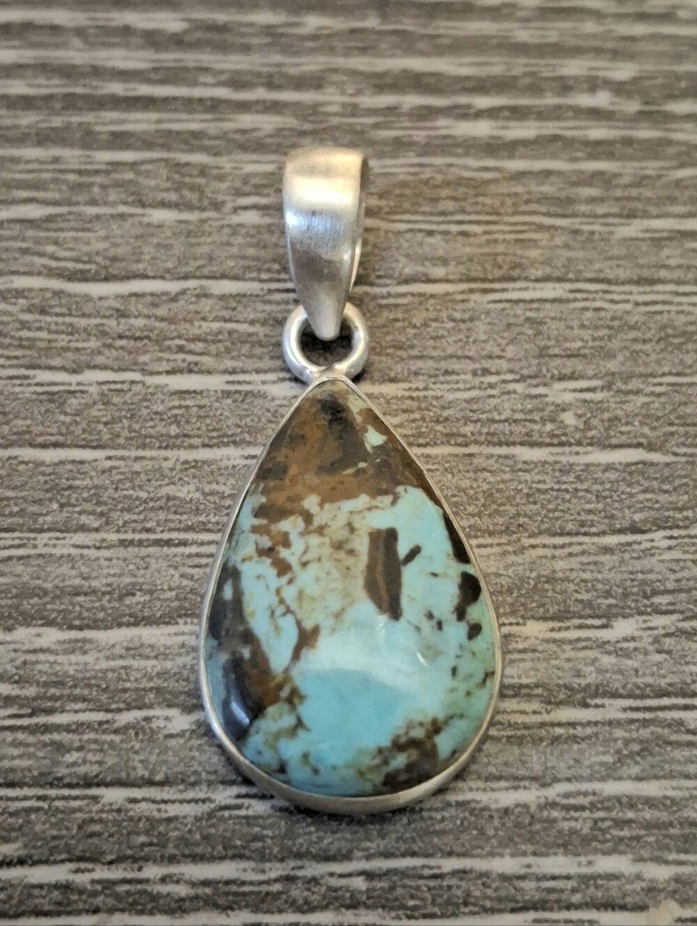 Pendant Mine 8 Turquoise Natural Stone Sterling Silver